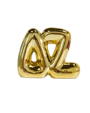 Gold Bubble Shelf Letter-Delta Zeta