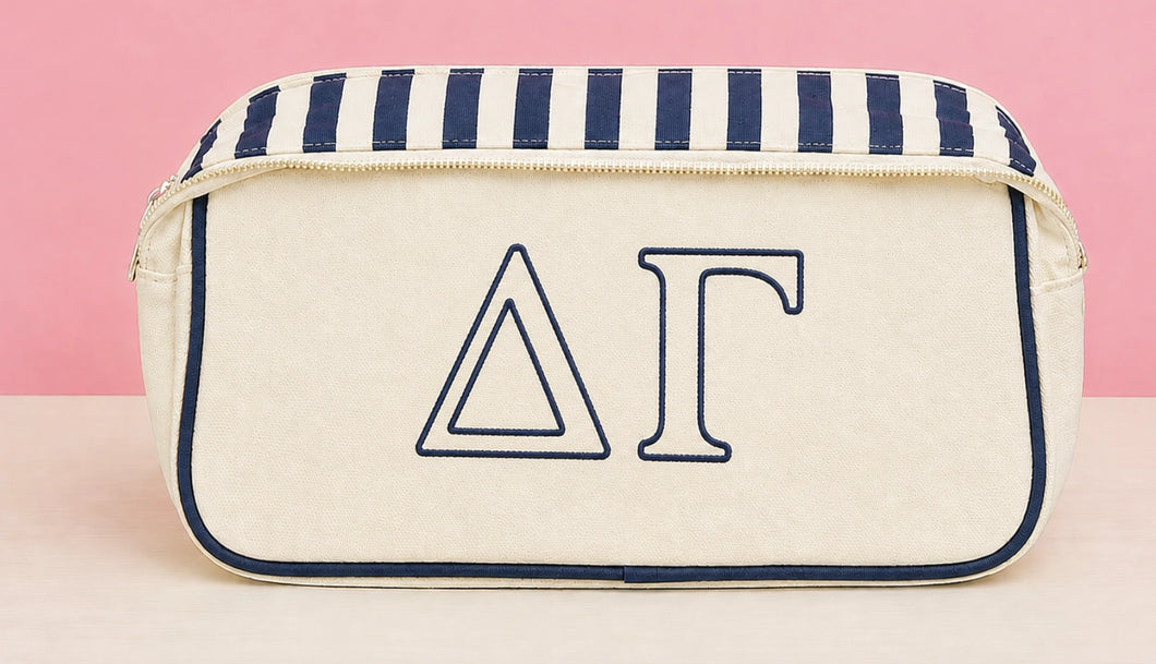 Canvas and Colors Cosmetic Bag- Delta Gamma