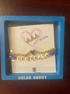 sorority love bracelet stack- Delta Delta Delta