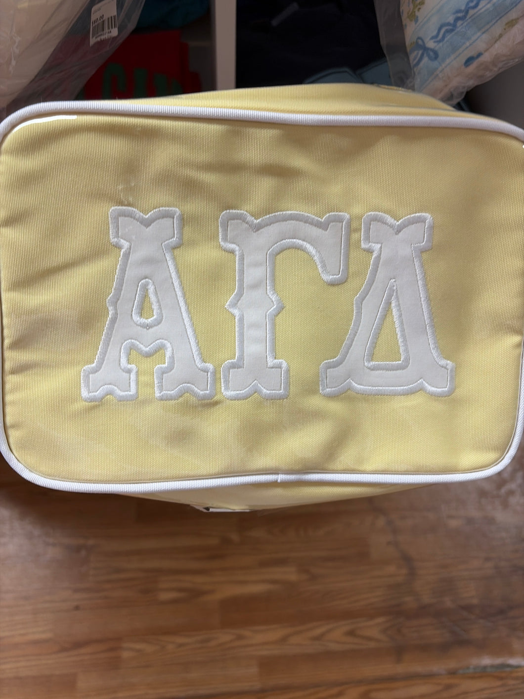 Applique Cosmetic Bag- Alpha Gamma Delta
