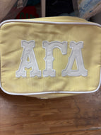 Applique Cosmetic Bag- Alpha Gamma Delta