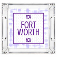 Acrylic Handled Tray- Fort Worth