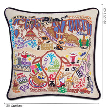 Hand-Embroidered Pillow- Fort Worth