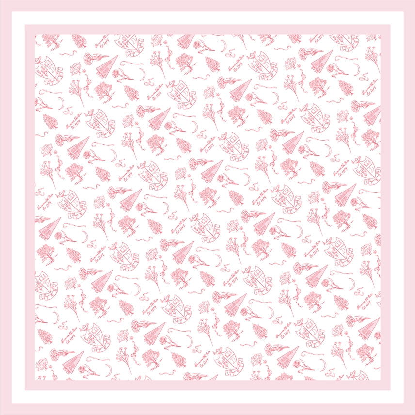 Greek Toile Silk Scarve-Gamma Phi Beta Preorder