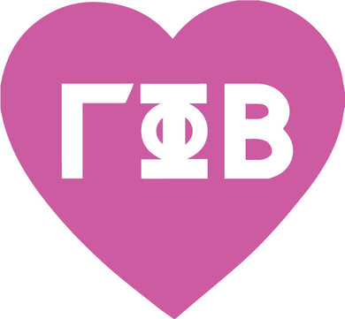 Acrylic Heart Pin- Gamma Phi Beta