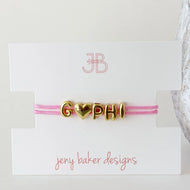 Bubble Cord Bracelet- Gamma Phi Beta