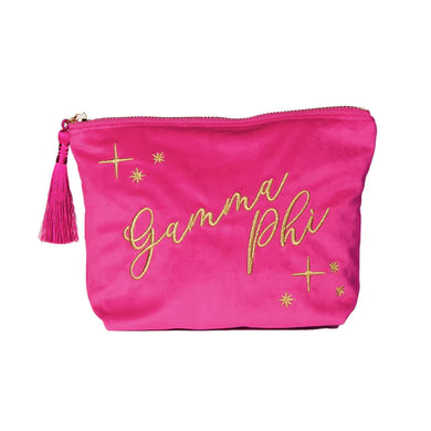 Velvet Cosmetic Pouch- Gamma Phi Beta