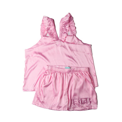 Pink Satin Pajama Set- Gamma Phi Beta