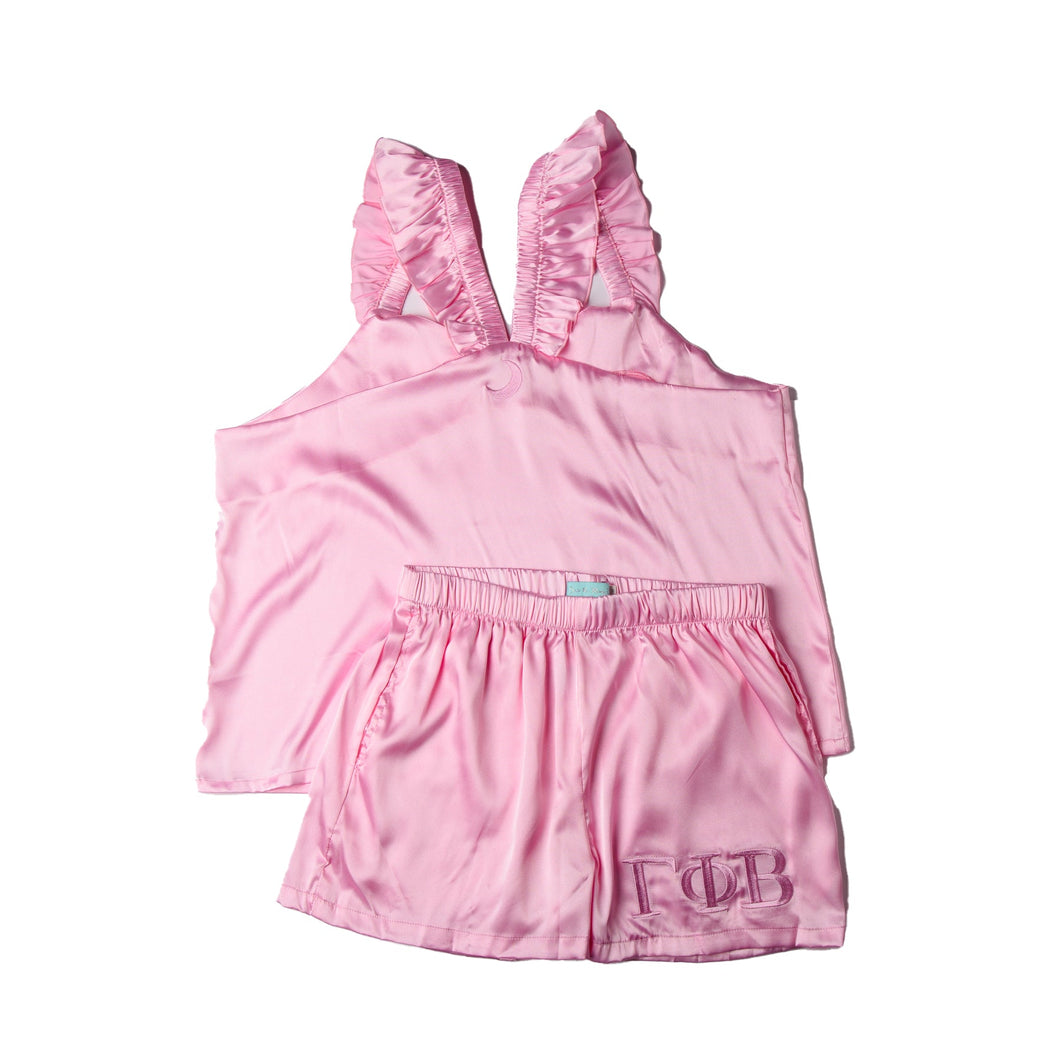 Pink Satin Pajama Set- Gamma Phi Beta