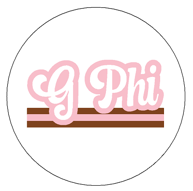 Retro Stripe Button- Gamma Phi Beta