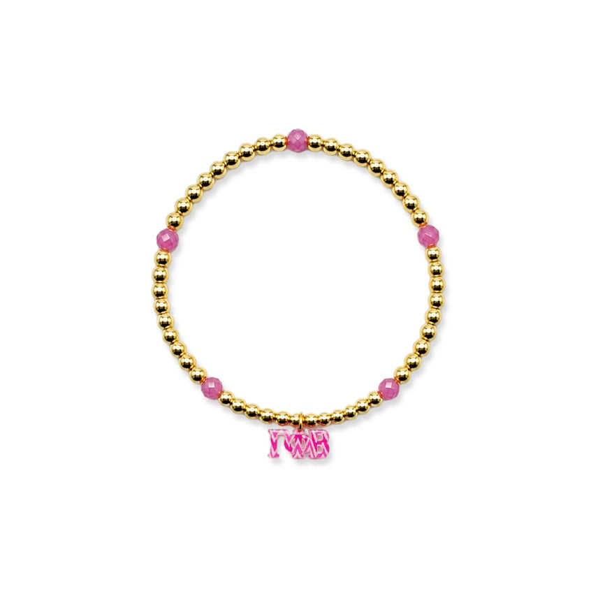 Beaded Charm Bracelet- Gamma Phi Beta