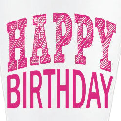 Happy Birthday Arched Cups