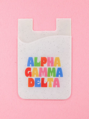 Shimmer Phone Wallet- Alpha Gamma Delta