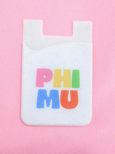 Shimmer Phone Wallet- Phi Mu