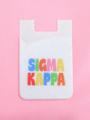 Shimmer Phone Wallet- Sigma Kappa