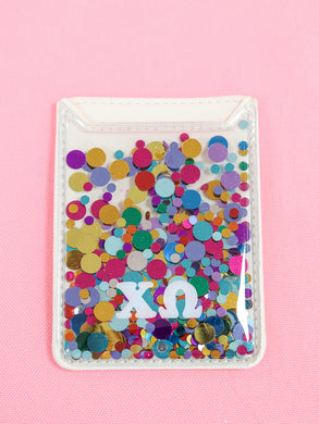 Confetti Phone Wallet- Chi Omega