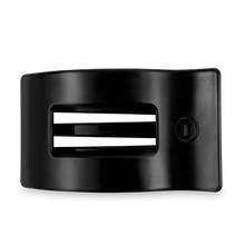 Teleties Flat Rectangle Hair Clip- Jet Black