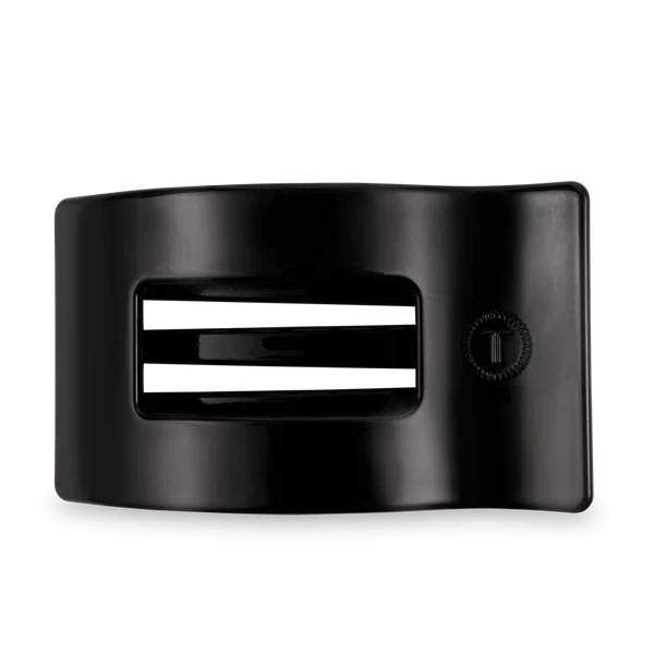 Teleties Flat Rectangle Hair Clip- Jet Black
