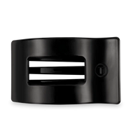 Teleties Flat Rectangle Hair Clip- Jet Black