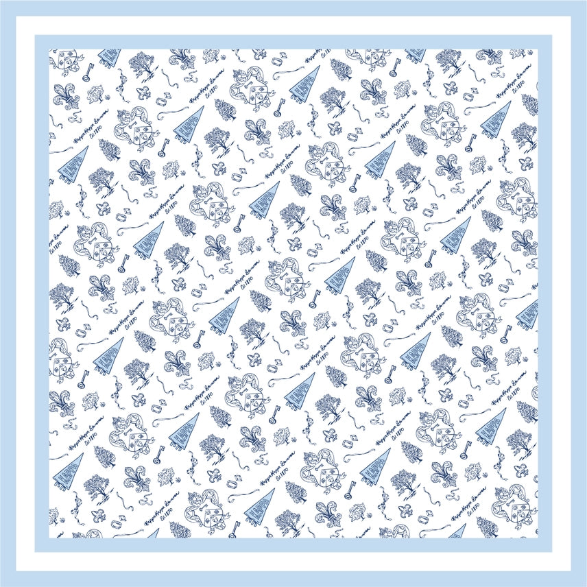 Greek Toile Silk Scarve-Kappa Kappa Gamma Preorder