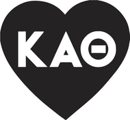 Acrylic Heart Pin- Kappa Alpha Theta