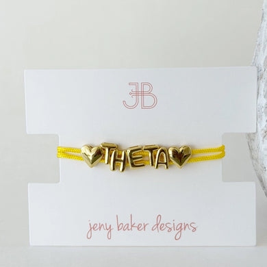 Bubble Cord Bracelet- Kappa Alpha Theta