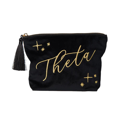 Velvet Cosmetic Pouch- Kappa Alpha Theta