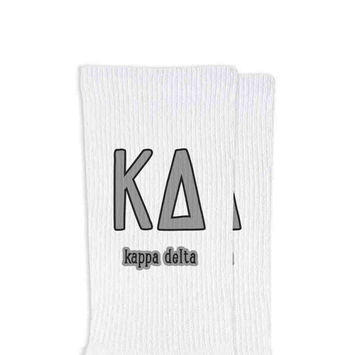 Letters And Name Crew Socks- Kappa Delta