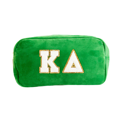 Chenille Cosmetic Bag- Kappa Delta
