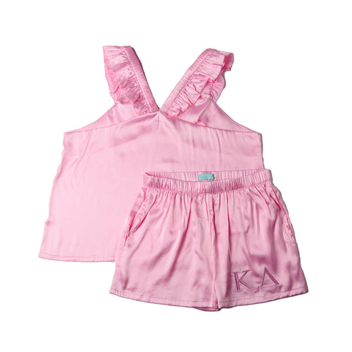 Pink Satin Pajama Set- Kappa Delta