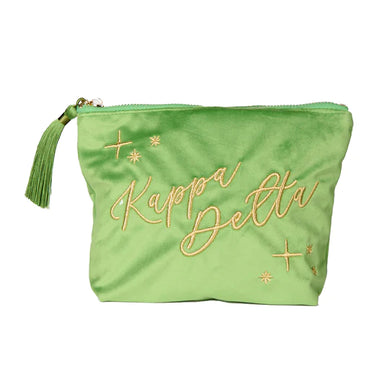 Velvet Cosmetic Pouch- Kappa Delta