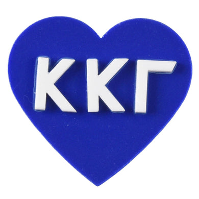 Acrylic Heart Pin- Kappa Kappa Gamma