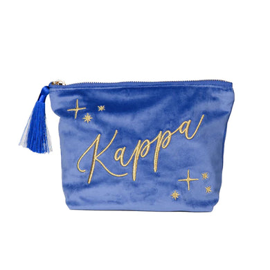 Velvet Cosmetic Pouch- Kappa Kappa Gamma