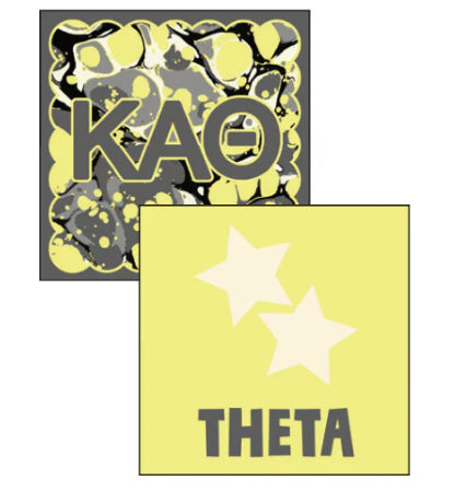Reversible Acrylic Marbled Coaster- Kappa Alpha Theta