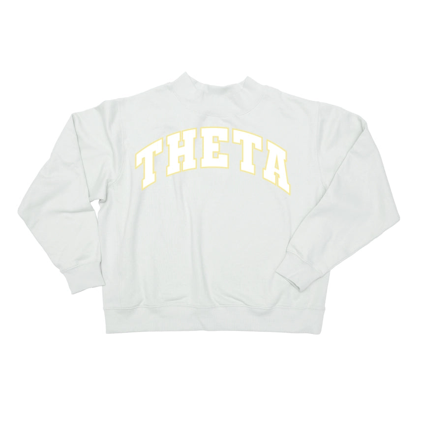 Mock Neck Twill Sweatshirt- Kappa Alpha Theta