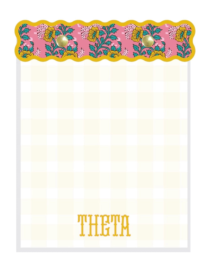 Block Print Notepad- Kappa Alpha Theta
