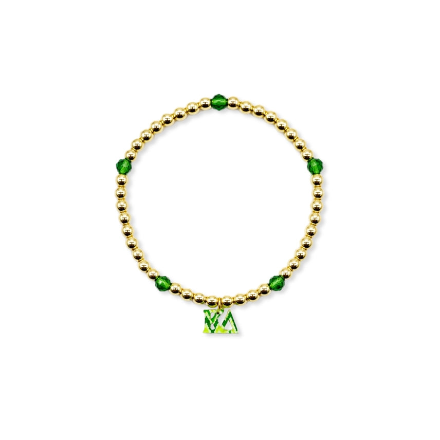 Beaded Charm Bracelet- Kappa Delta