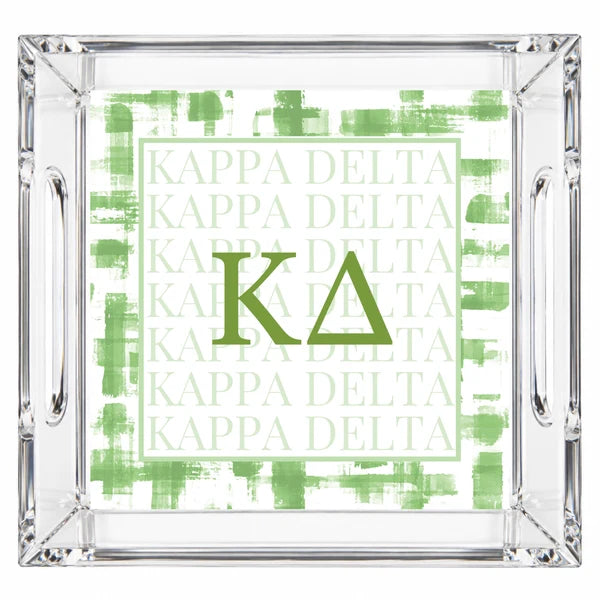 Acrylic Handled Tray- Kappa Delta