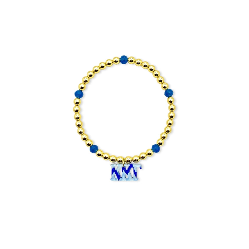 Beaded Charm Bracelet- Kappa Kappa Gamma