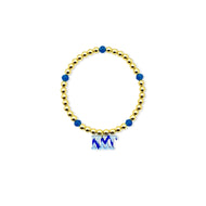 Beaded Charm Bracelet- Kappa Kappa Gamma