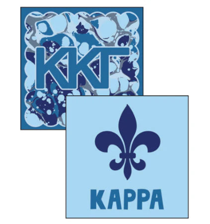 Reversible Acrylic Marbled Coaster- Kappa Kappa Gamma