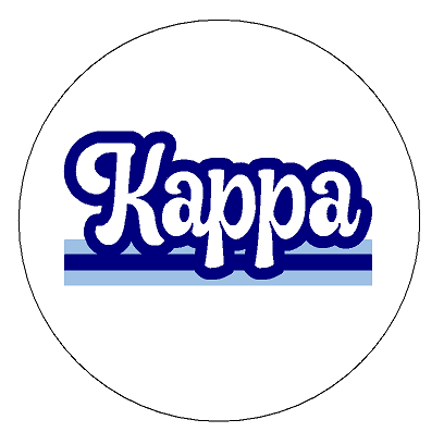 Retro Stripe Button- Kappa Kappa Gamma