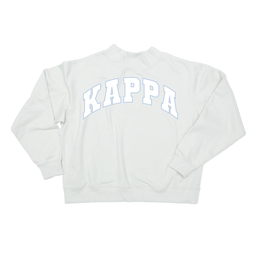 Mock Neck Twill Sweatshirt- Kappa Kappa Gamma