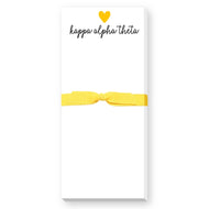 Skinnie Heart Notepad- Kappa Alpha Theta