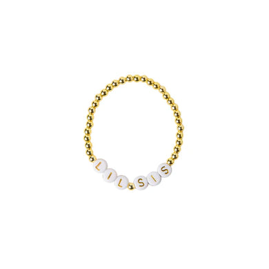 Sorority Big Lil Gold Beaded Bracelet