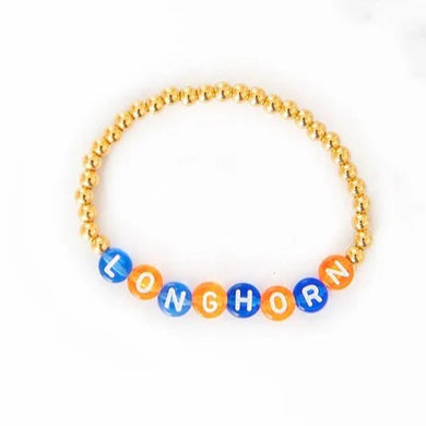 Camp Bead Bracelet- Longhorn