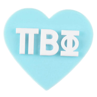 Acrylic Heart Pin- Pi Beta Phi