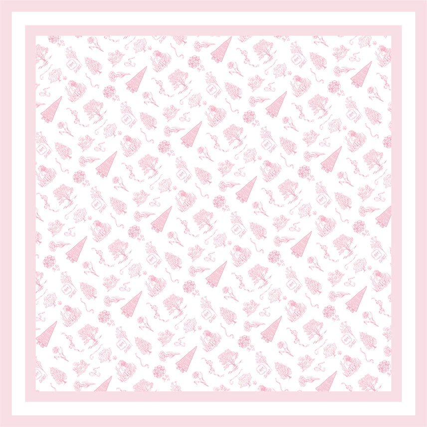 Greek Toile Silk Scarve-Phi Mu Preorder