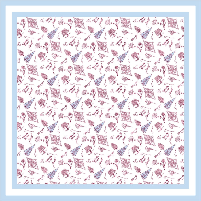 Greek Toile Silk Scarve-Phi Beta Phi Preorder