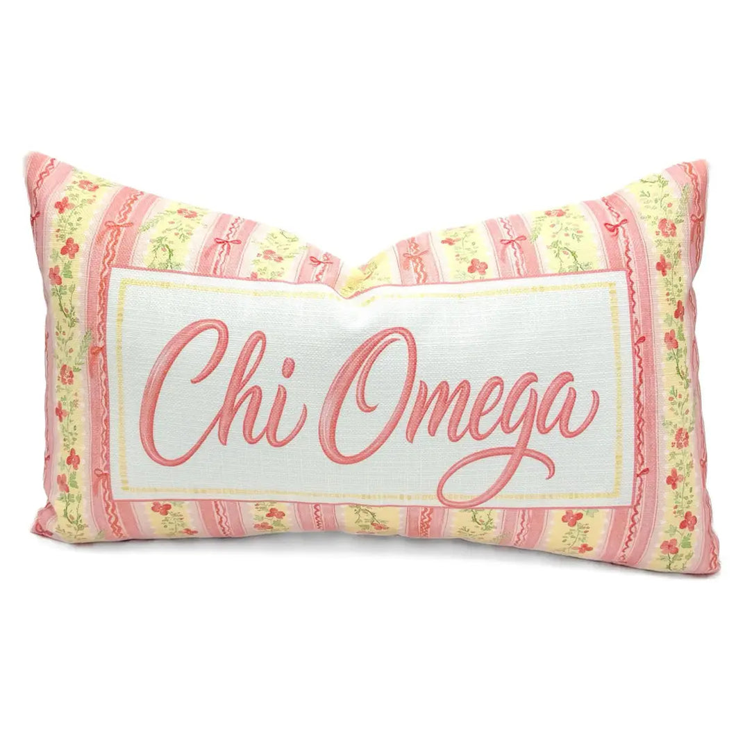 Grandmillenial Velvet Pillow- Chi Omega